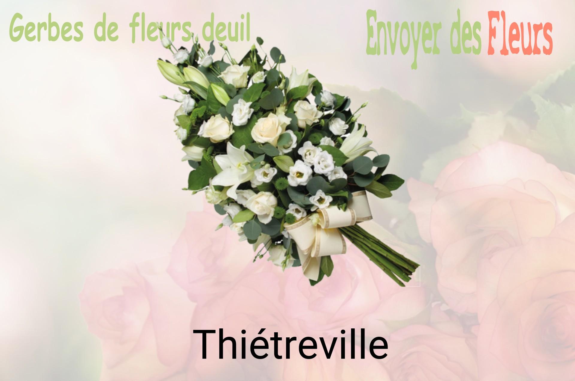Gerbe de fleurs de deuil livrée à Thiétreville
